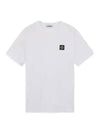 Logo Patch Short Sleeve T-Shirt White - STONE ISLAND - BALAAN 3