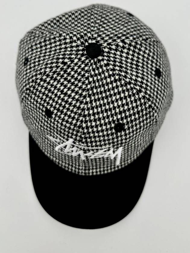 Houndstooth Low Pro Ball Cap Black - STUSSY - BALAAN 7