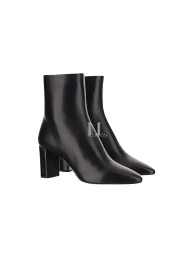 Women's Loose Smooth Leather Ankle Boots Black - SAINT LAURENT - BALAAN 2