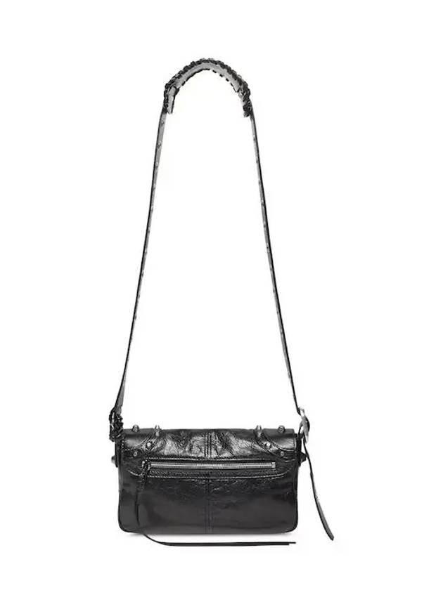 Zipper Stud Arena Lambskin Shoulder Bag Black - BALENCIAGA - BALAAN 5