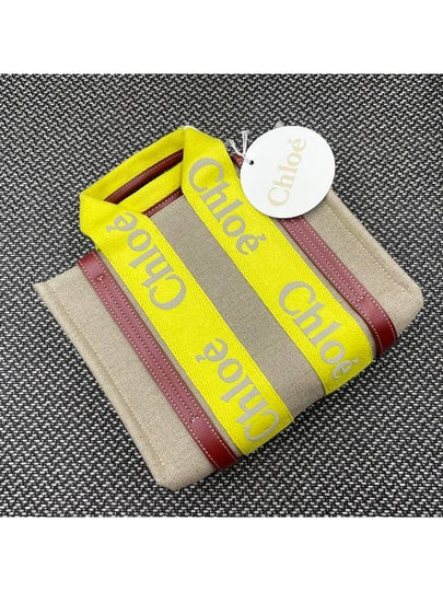 Woody Logo Small Tote Bag Yellow - CHLOE - BALAAN 2