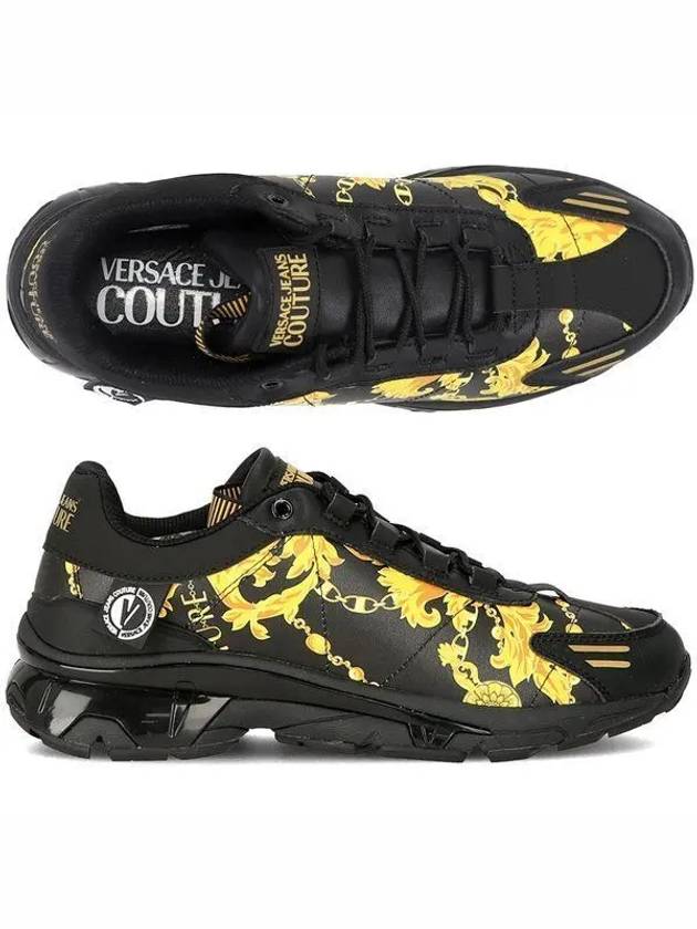 Jean Couture Navas 75YA3SO2 ZP306 G89 Baroque Printing Men's Low Top Sneakers 992504 - VERSACE - BALAAN 1