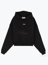 Micro Logo Print Cotton Hoodie Black - MSGM - BALAAN 2