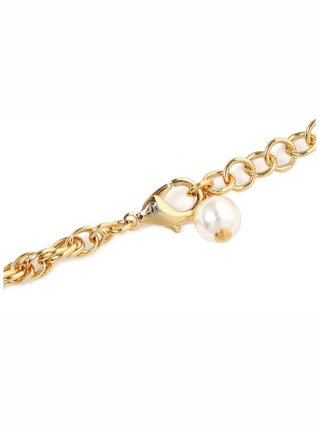 Gold Pink CC Crystal Pearl Necklace ABA044 - CHANEL - BALAAN 4