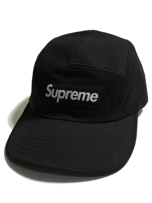 Washed Chino Twill Camp Cap Black Washed Chino Twill Camp Cap - SUPREME - BALAAN 1