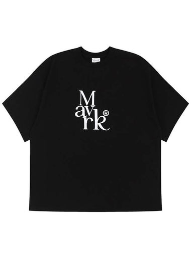 2024 S Unisex MTP Logo Overfit Short Sleeve T Shirt Black - MAVRK - BALAAN 1