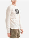 Men's Embroidery Logo Print Long Sleeve T-Shirt White - CP COMPANY - BALAAN 4