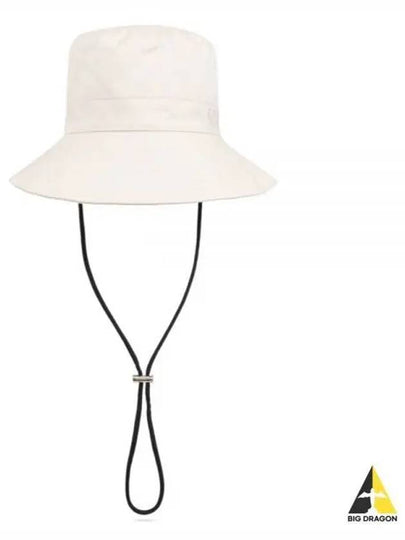 Embroidered Logo Denim Bucket Hat Ivory - GANNI - BALAAN 2