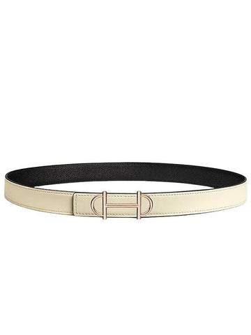 Gamma Belt Buckle Reversible Leather Strap 24mm H075364CDZ2 H052150CAET085 - HERMES - BALAAN 1