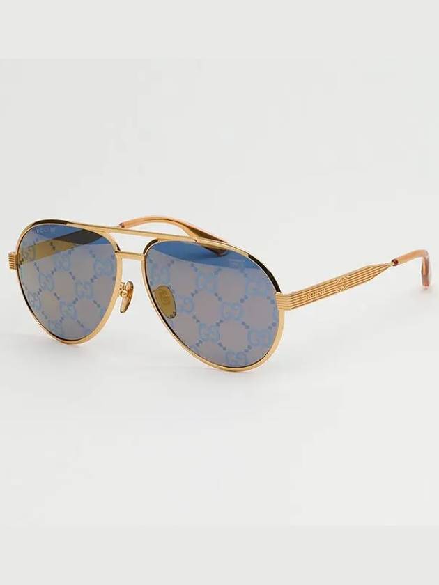 GG Pilot Frame Sunglasses Gold - GUCCI - BALAAN 6