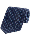 Dragon Print Silk Tie Navy - SALVATORE FERRAGAMO - BALAAN 3