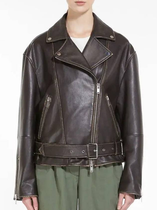 Women's LESSY leather jacket 2354460339 600 001 - MAX MARA - BALAAN 1