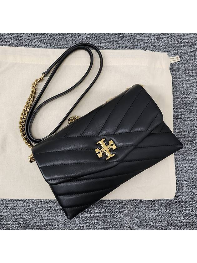 Kira Chevron Chain Long Wallet Black - TORY BURCH - BALAAN 3