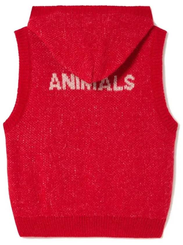 Kids Logo Patch Hooded Knit Vest F23075 038EX - THE ANIMALS OBSERVATORY - BALAAN 3