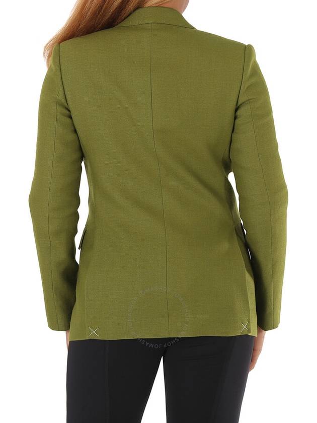 Burberry Ladies Juniper Green Wool Ramie And Silk Satin Tailored Jacket, Brand Size 2 (US Size 0) - BURBERRY - BALAAN 3