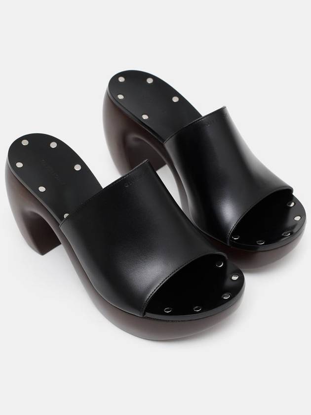 G Clog Sandals in Leather - GIVENCHY - BALAAN 2