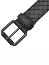 Men's Intrecciato Weaving Belt Black - BOTTEGA VENETA - BALAAN 3
