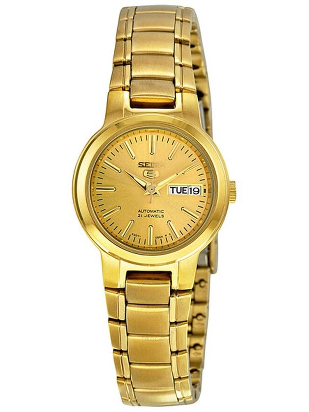 Seiko Series 5 Automatic Gold Dial Ladies Watch SYME46 - SEIKO - BALAAN 1