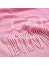 logo wool muffler pink - GANNI - BALAAN.