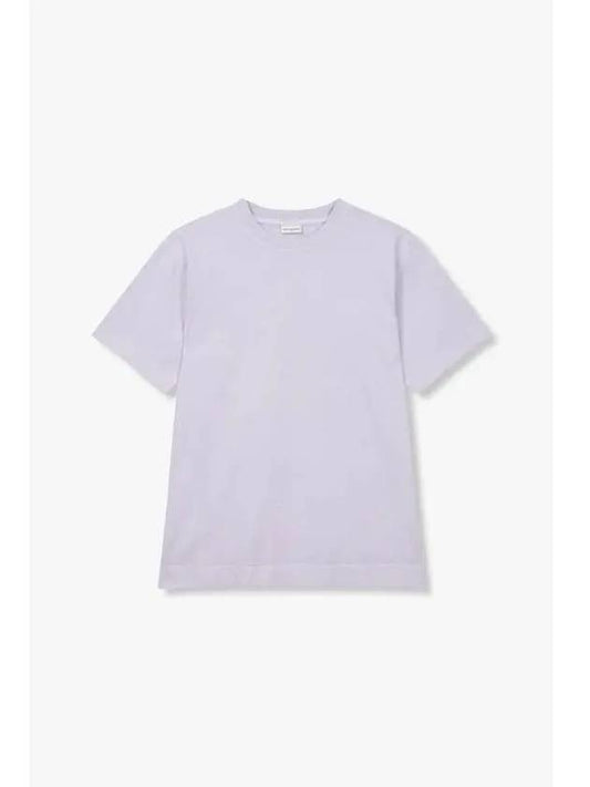 Men s Short Sleeve Crew Neck T Shirt Light Purple - DRIES VAN NOTEN - BALAAN 1