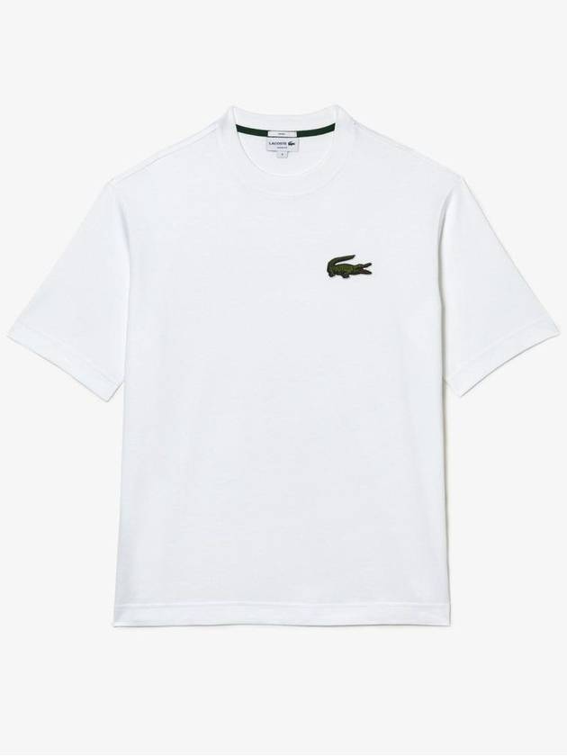 Crocodile Loose Fit Large Short Sleeve T Shirt White - LACOSTE - BALAAN 2