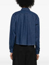 Samantha Cropped Overshirt Dark Blue - A.P.C. - BALAAN 4