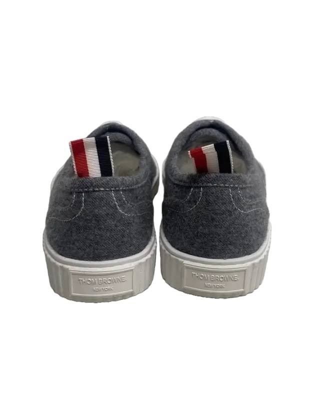 Heritage Wool Low Top Sneakers Grey - THOM BROWNE - BALAAN 5