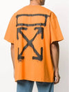 Arrow over short sleeve t shirt orange black men OMAA038R201850151910 - OFF WHITE - BALAAN 4