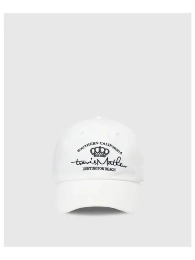 TRAVISMATHEW Unisex Emblem Ball Cap White - TRAVIS SCOTT - BALAAN 1