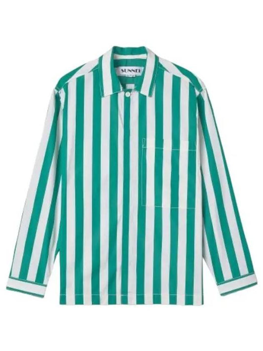 Regular fit striped shirt white green - SUNNEI - BALAAN 1