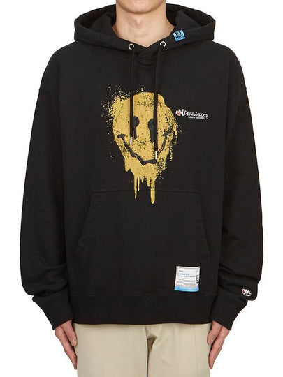 Smile Face Print Hoodie Black - MAISON MIHARA YASUHIRO - BALAAN 2