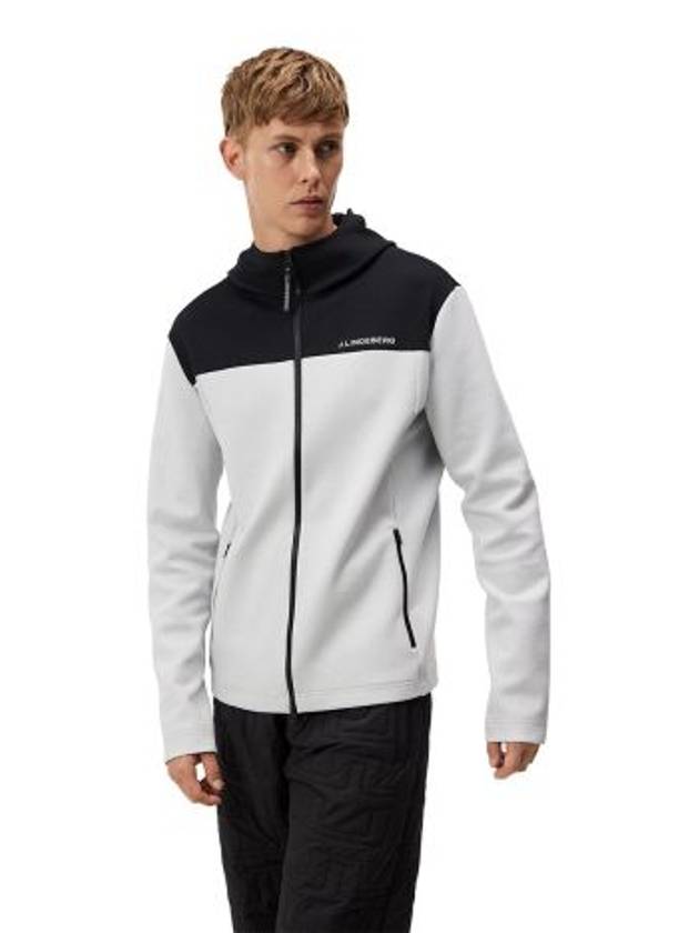 Jeff Hoodie Zip-Up Light Grey Melange - J.LINDEBERG - BALAAN 3