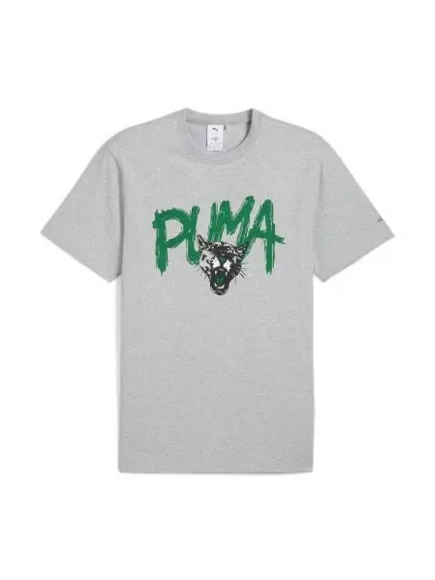 Graphic Short Sleeve T-Shirt Grey - PUMA - BALAAN 1