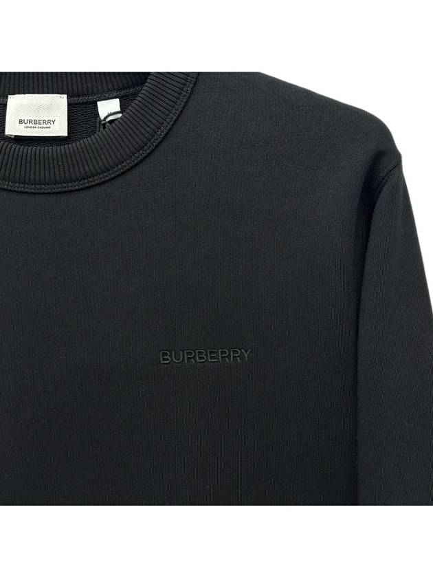 Check EKD Cotton Sweatshirt Black - BURBERRY - BALAAN 4