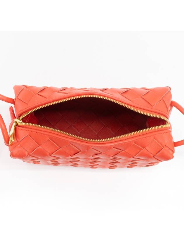 Intrecciato Loop Small Leather Cross Bag Sunburst - BOTTEGA VENETA - BALAAN 6