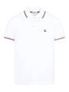 Logo Patch Cotton PK Shirt White - MONCLER - BALAAN 1