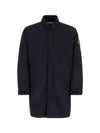 Micro Twill Compass Badge Trench Coat Navy - STONE ISLAND - BALAAN 2