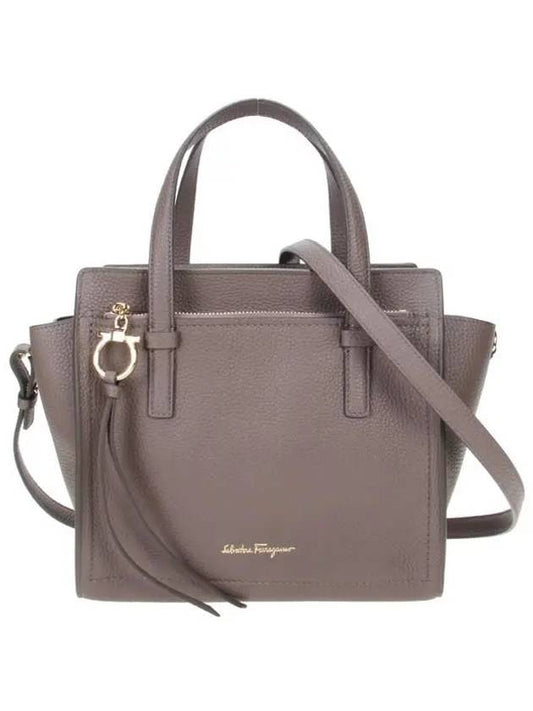 Amy Double Small Tote Bag Cumin - SALVATORE FERRAGAMO - BALAAN 2