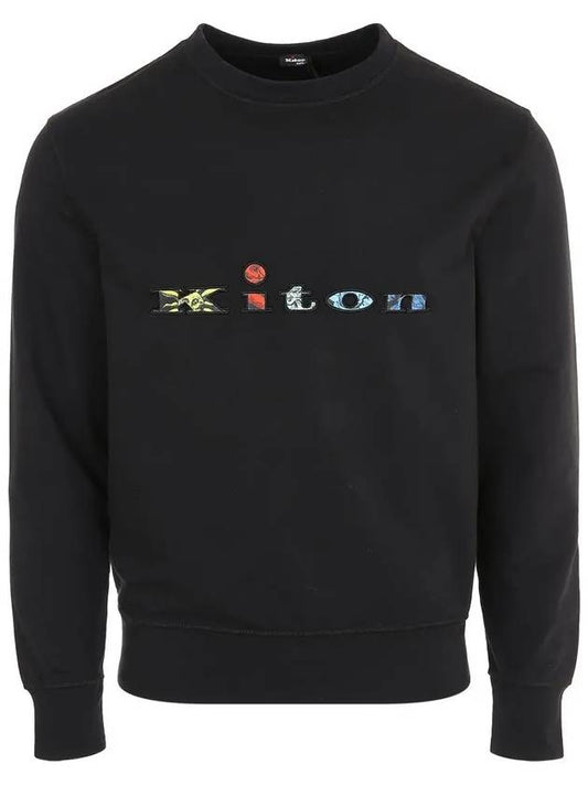 Logo Print Sweatshirt Black - KITON - BALAAN 2