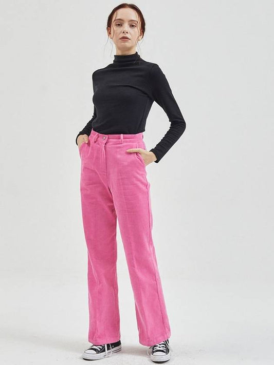 Corduroy Bootcut Slacks Pink - MANAVIS7 - BALAAN 2