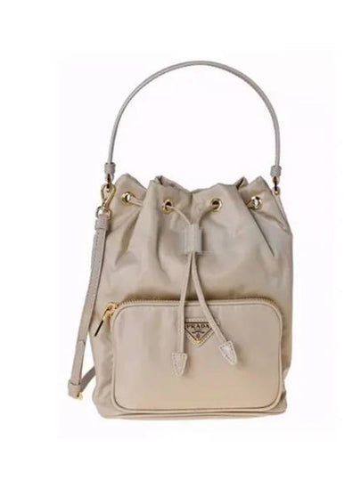 Duet Re-Nylon Bucket Bag Desert Beige - PRADA - BALAAN 2