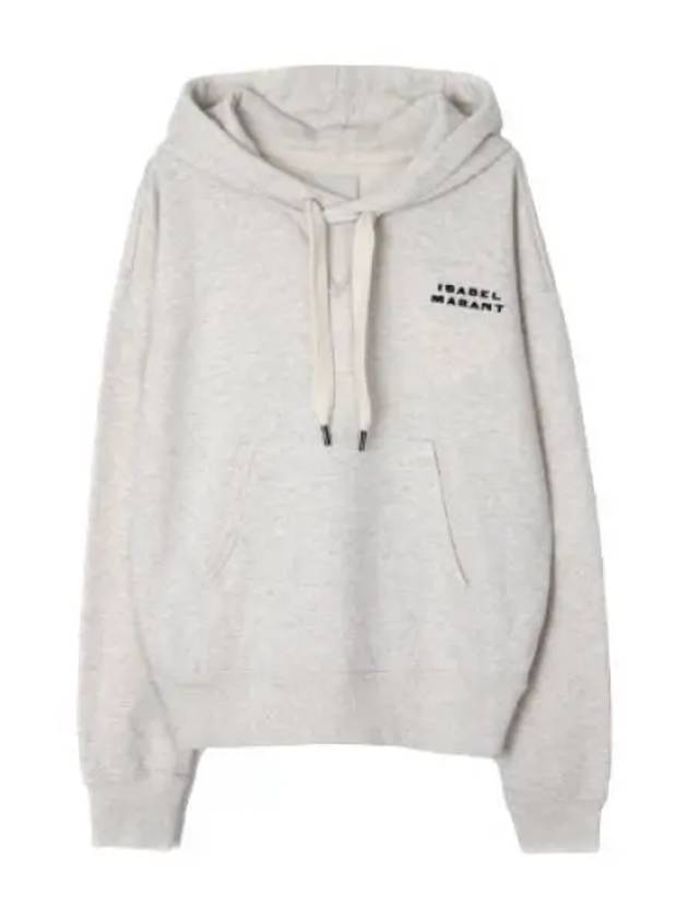 Sylla Embroidered Logo Oversized Hoodie Ecru - ISABEL MARANT - BALAAN 2