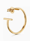 Tiffany Tiffany T hoop earrings yellow gold medium women's earrings - TIFFANY & CO. - BALAAN 4