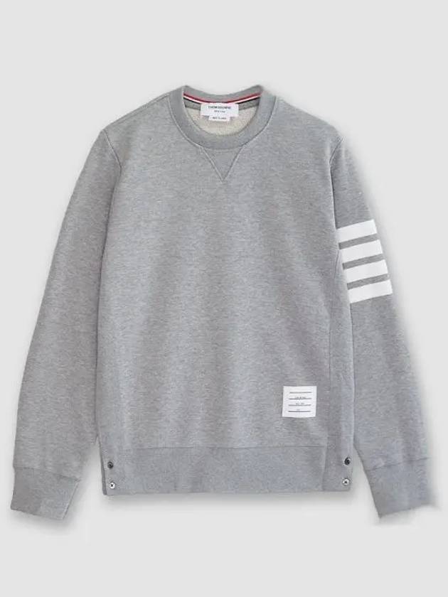 4 Bar Loopback Jersey Sweatshirt Light Grey - THOM BROWNE - BALAAN 2