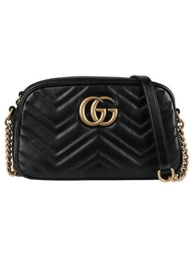 GG Marmont Matelasse Small Chain Shoulder Bag Black - GUCCI - BALAAN 2