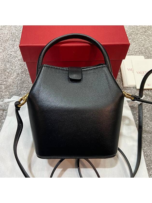 V Logo Micro Bucket Bag Black - VALENTINO - BALAAN 6