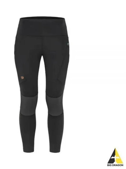 Women's Abisko Trekking Tights Pro Black Iron Grey - FJALL RAVEN - BALAAN 2