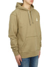 Matte Logo Print Hoodie Khaki - ISABEL MARANT - BALAAN 4