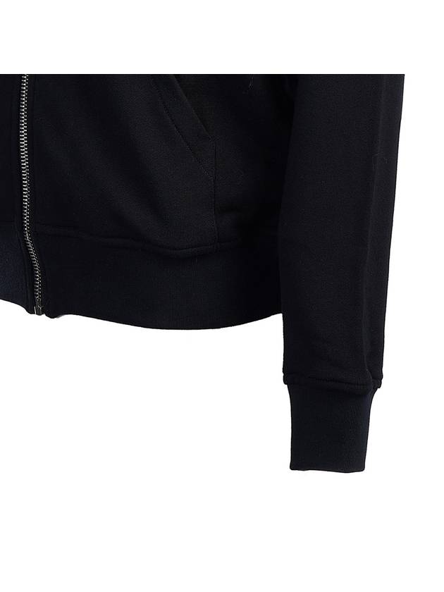 Jasons Embroidered Logo Zip Up Hoodie Black - RICK OWENS - BALAAN 8