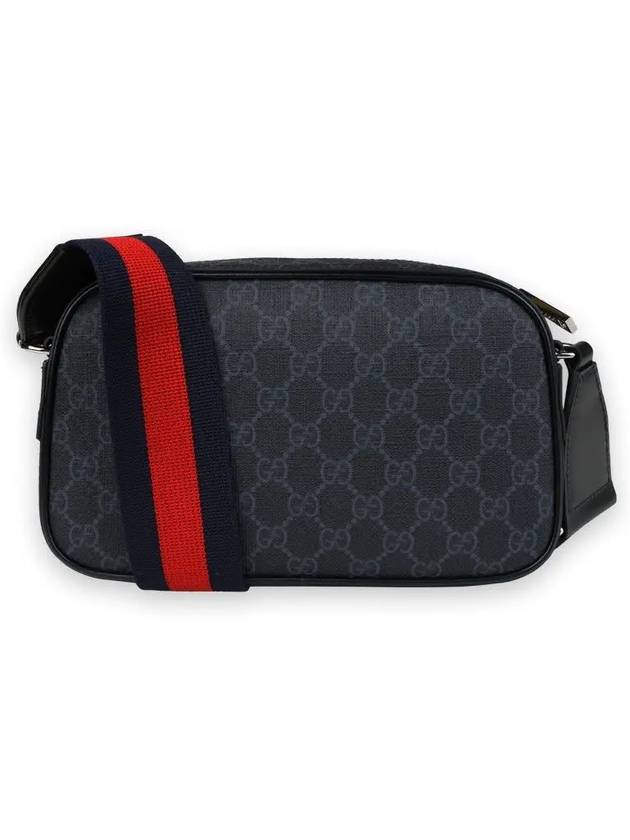 GG Supreme Fabric Leather Cross Bag Black - GUCCI - BALAAN 3